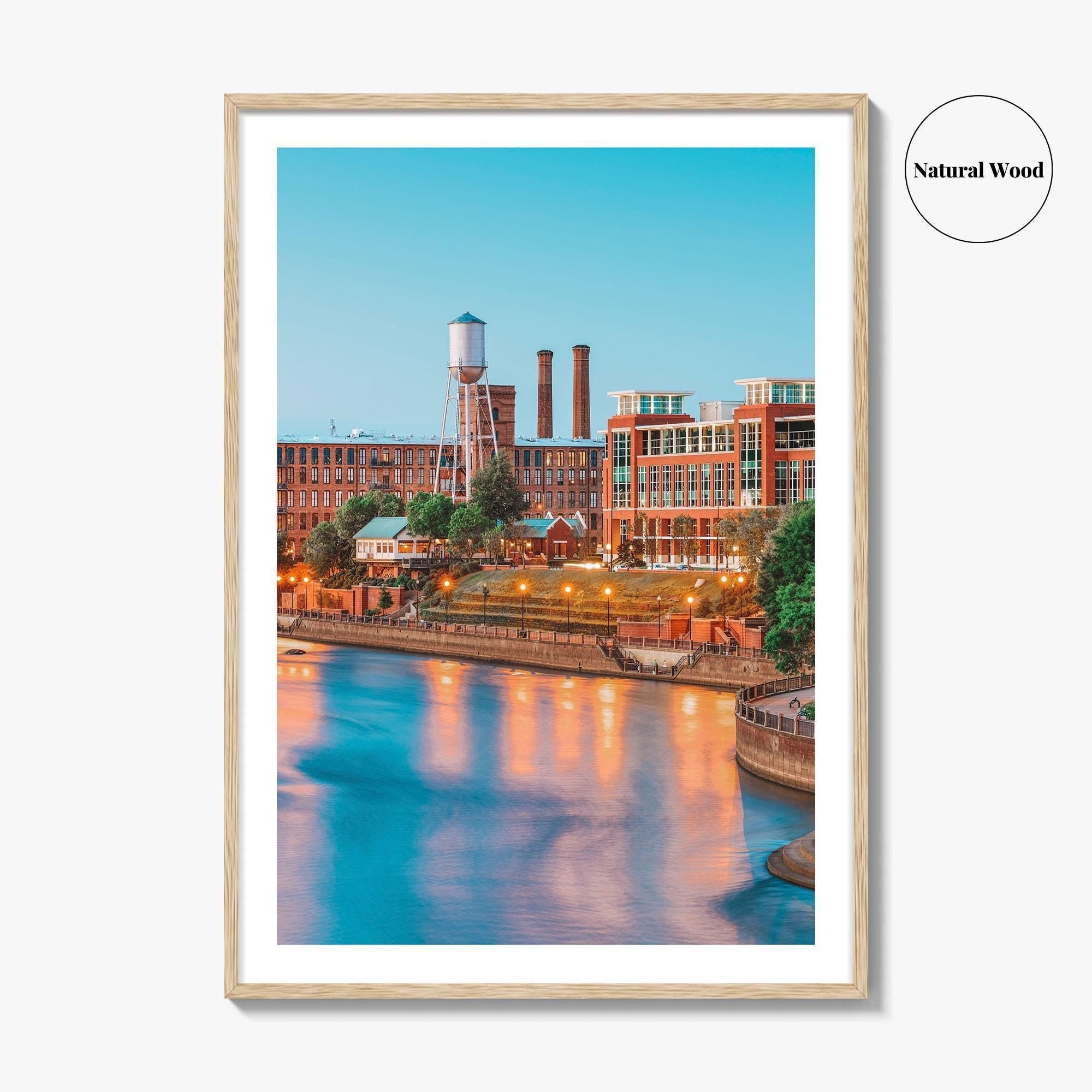 Columbus Georgia Skyline Fine Art Photo Print, Downtown Wall Decor Poster, USA