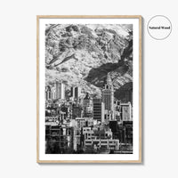 Tehran Black and White Fine Art Photo Print, Iran Wall Decor, Alborz Mountains Poster