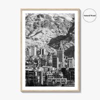 Tehran Black and White Fine Art Photo Print, Iran Wall Decor, Alborz Mountains Poster