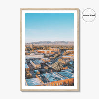 Fort Collins Skyline Fine Art Photo Print, Colorado USA Downtown Wall Poster, Rocky Mountains