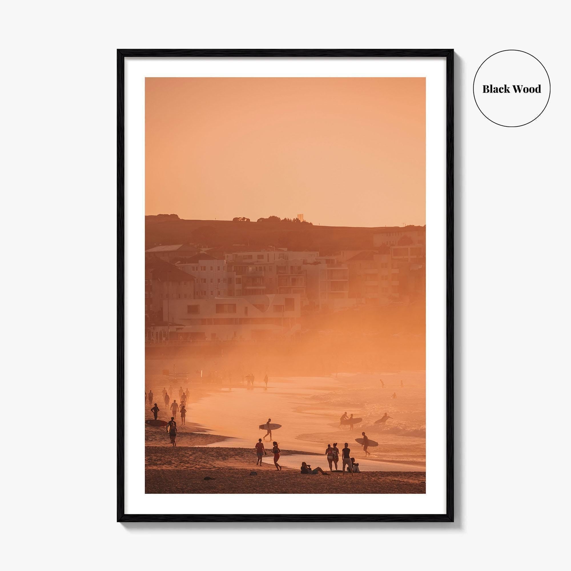 Bondi Beach Blue Fine Art Photo Print, Sydney Australia Poster, Misty Morning