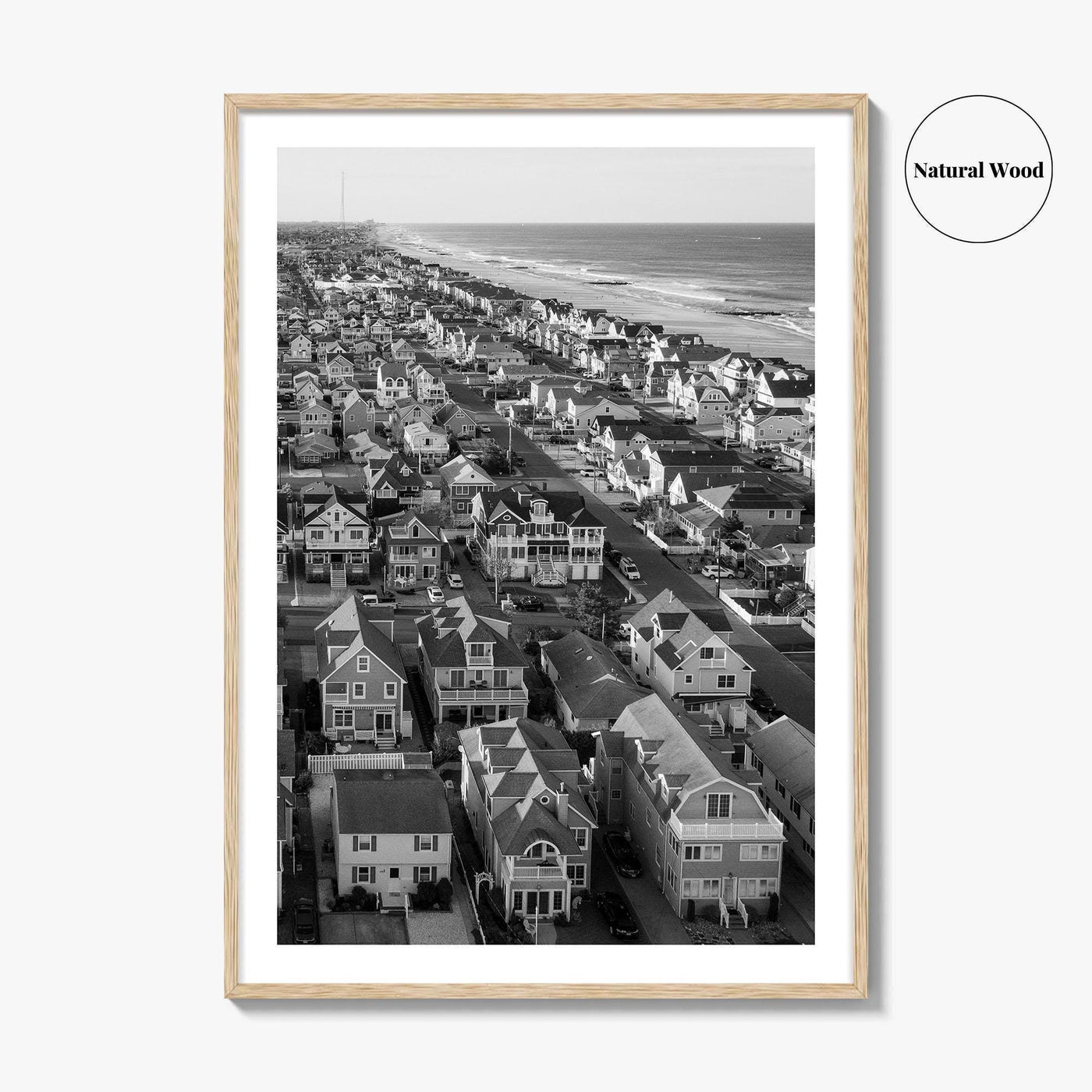 Manasquan Inlet Black and White Fine Art Photo Print, Jersey Shore NJ Poster