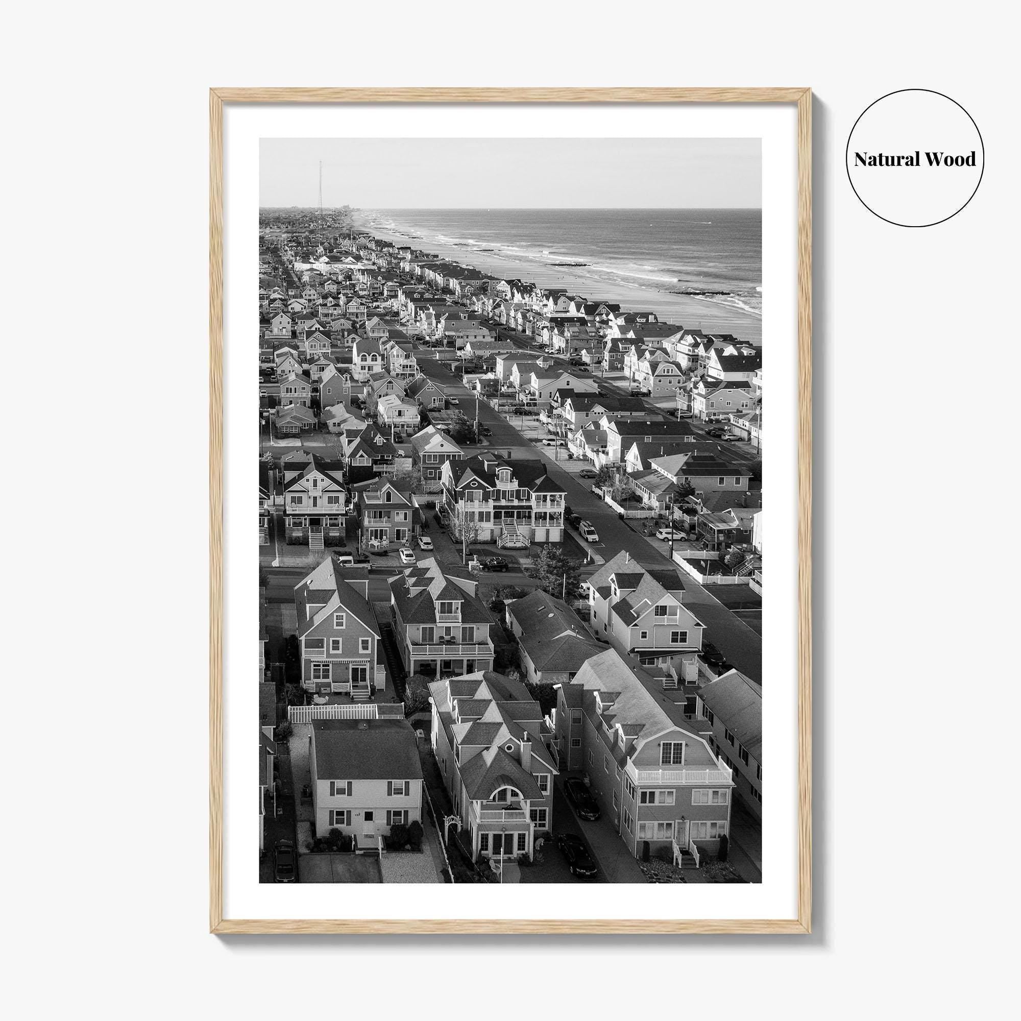 Manasquan Inlet Black and White Fine Art Photo Print, Jersey Shore NJ Poster