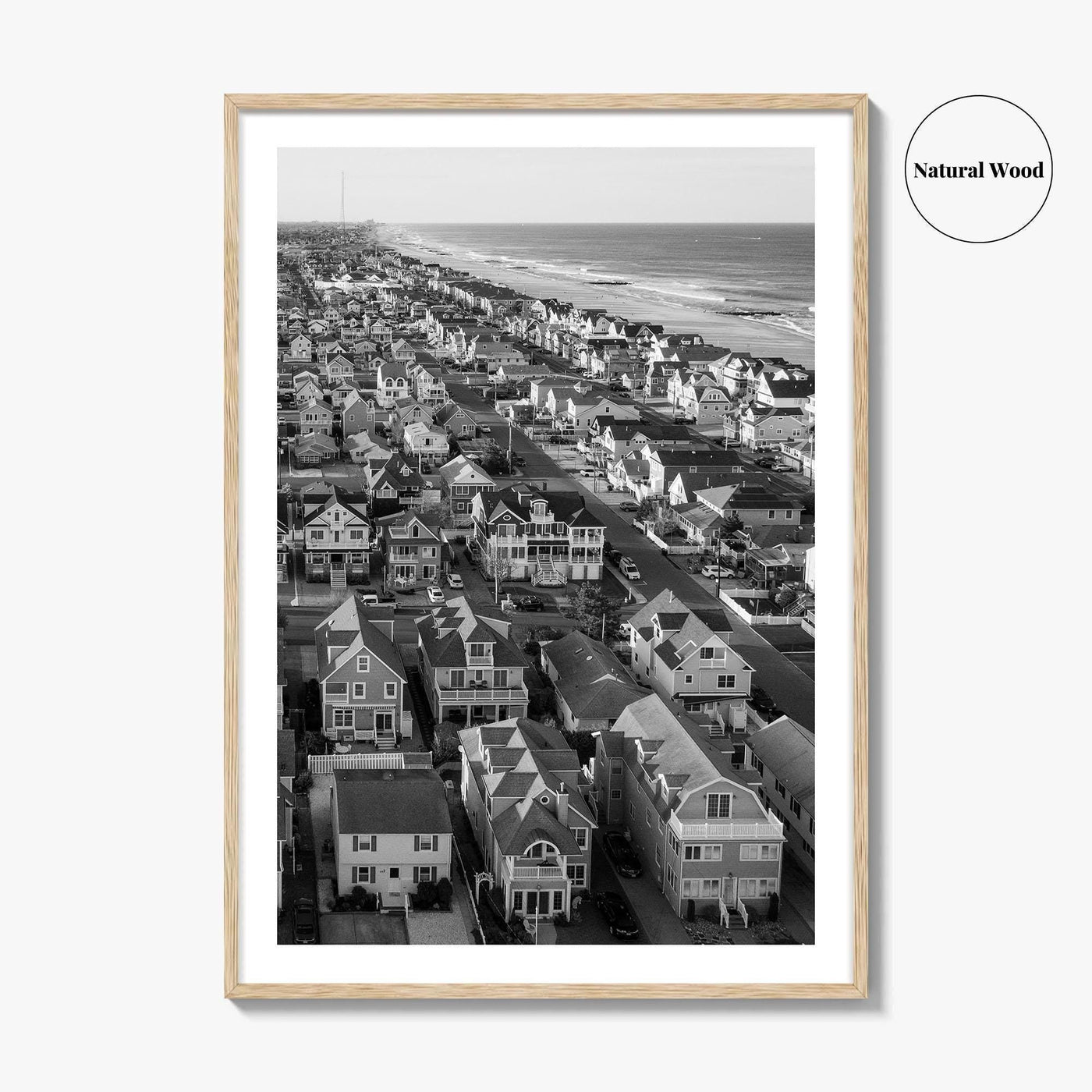 Manasquan Inlet Black and White Fine Art Photo Print, Jersey Shore NJ Poster