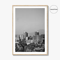 Addis Ababa Skyline Black and White Fine Art Photo Print, Ethiopia Wall Decor Poster