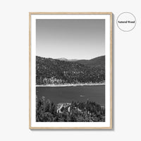 Big Bear Lake Black and White Fine Art Photo Print, San Bernardino Poster