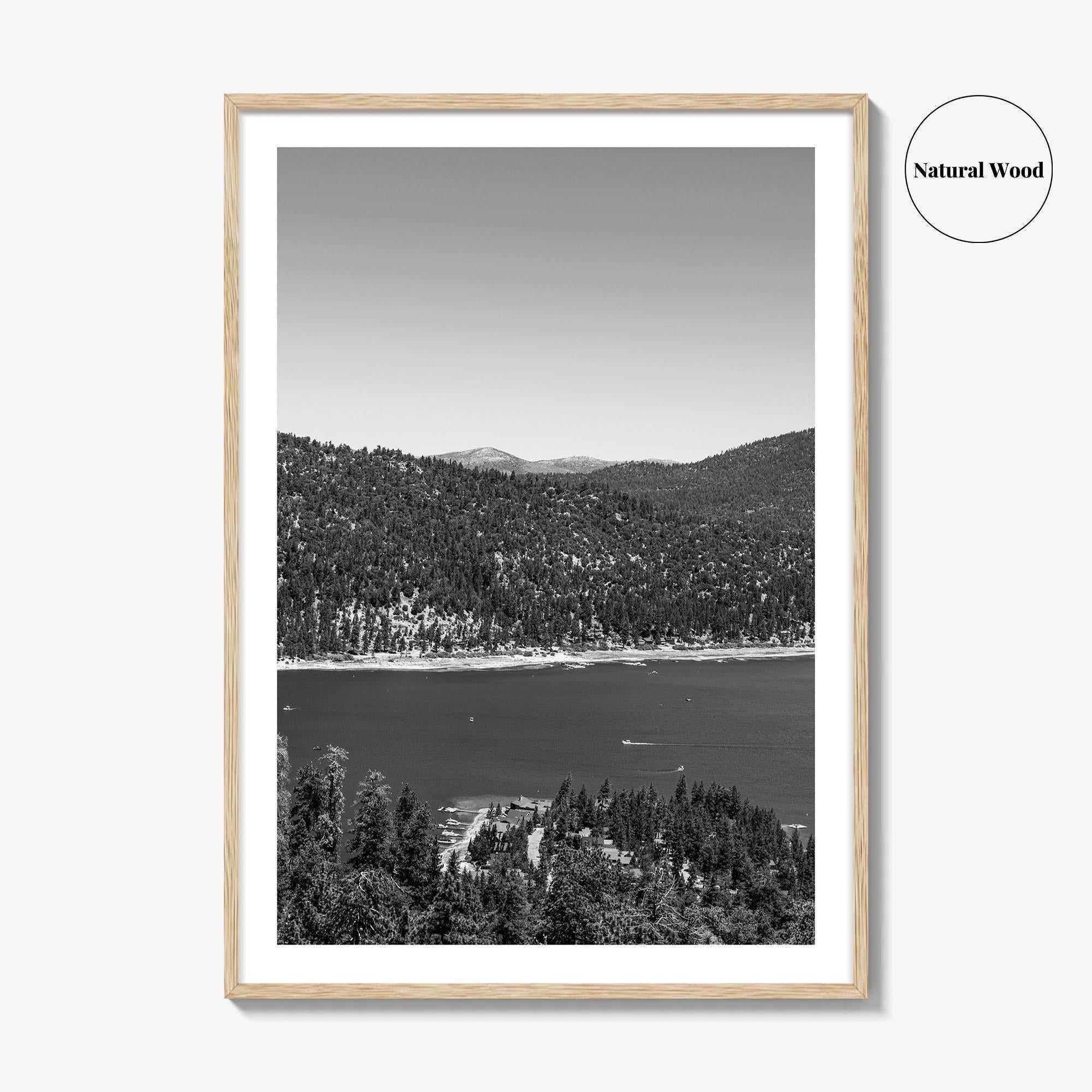 Big Bear Lake Black and White Fine Art Photo Print, San Bernardino Poster