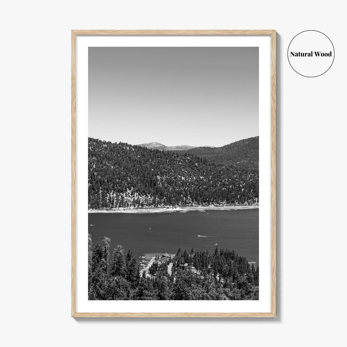 Big Bear Lake Black and White Fine Art Photo Print, San Bernardino Poster
