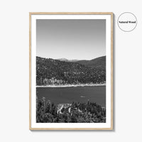 Big Bear Lake Black and White Fine Art Photo Print, San Bernardino Poster