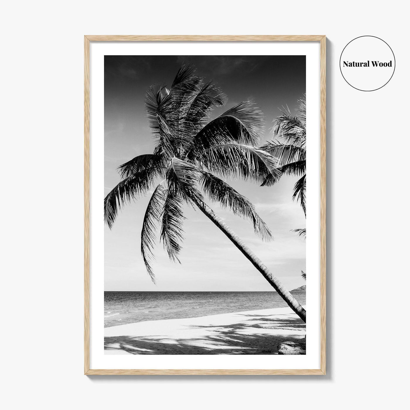 Thailand Black and White Fine Art Photo Print, Tropical Beach Wall Decor Poster