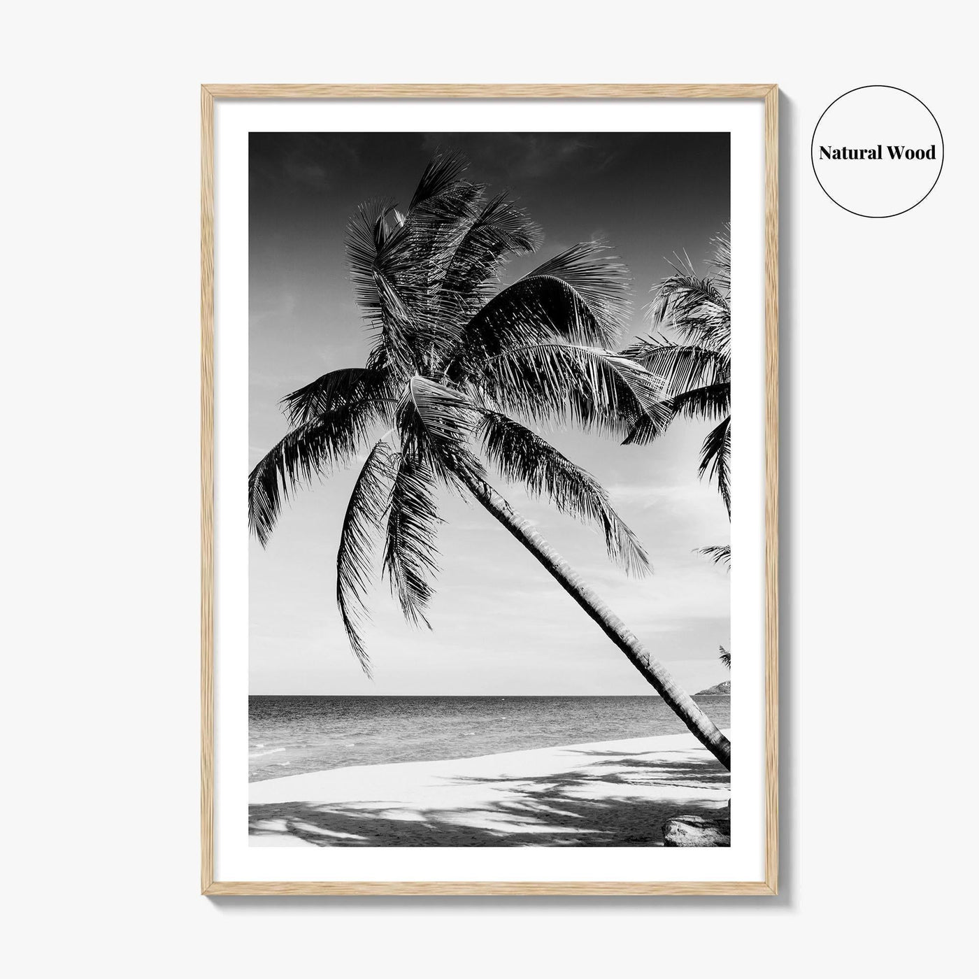 Thailand Black and White Fine Art Photo Print, Tropical Beach Wall Decor Poster