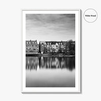 Alexandria Virginia Black and White Fine Art Photo Print, Potomac River Waterfront, USA Poster