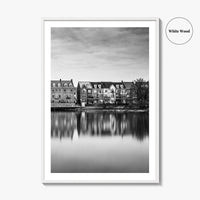 Alexandria Virginia Black and White Fine Art Photo Print, Potomac River Waterfront, USA Poster