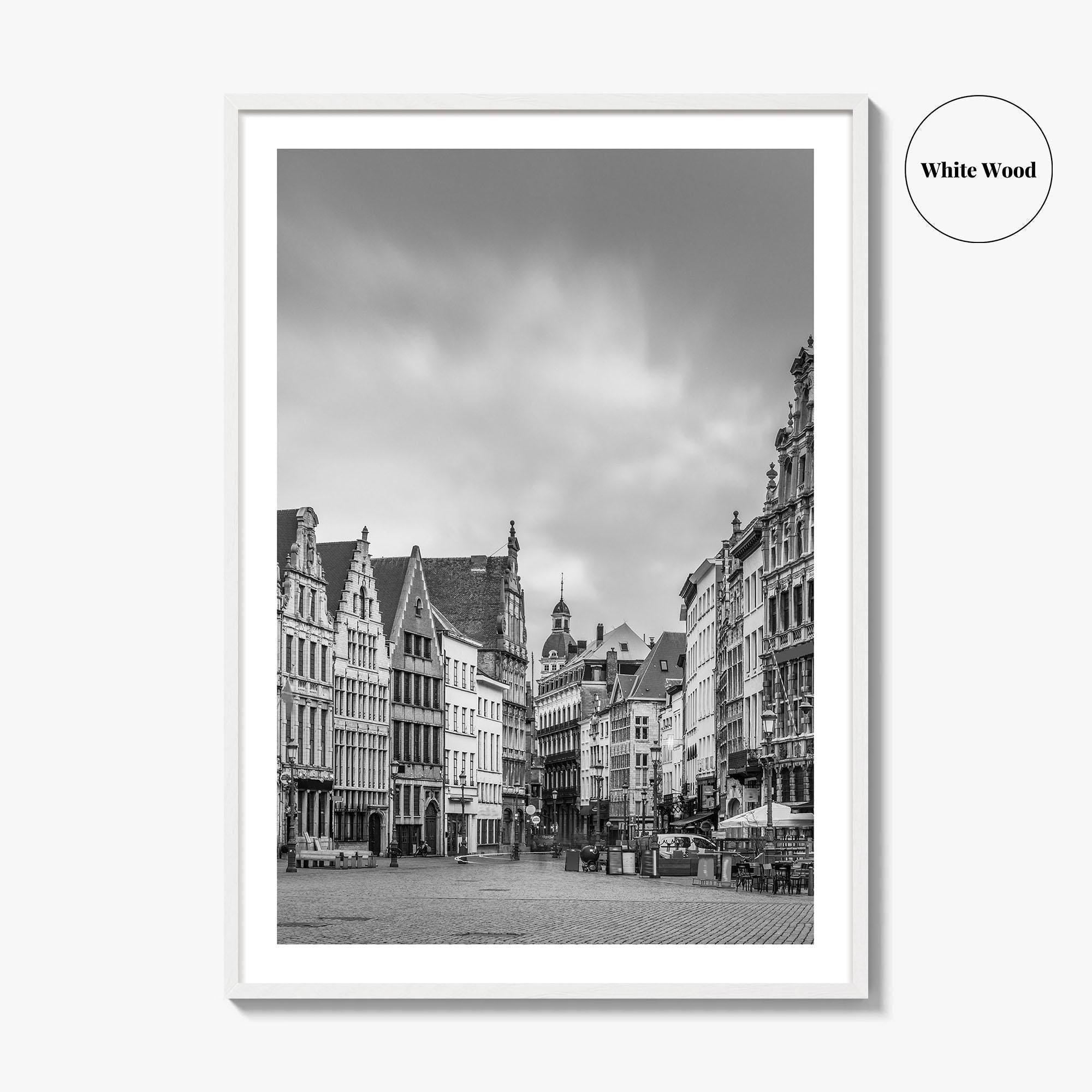 Antwerp Black and White Fine Art Photo Print, Grote Markt, Antwerpen, Belgium, Wall Poster