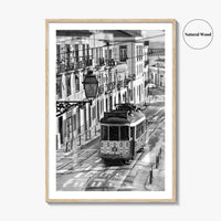 Lisbon Black and White Fine Art Photo Print, Lisboa Portugal Street Wall Decor Poster