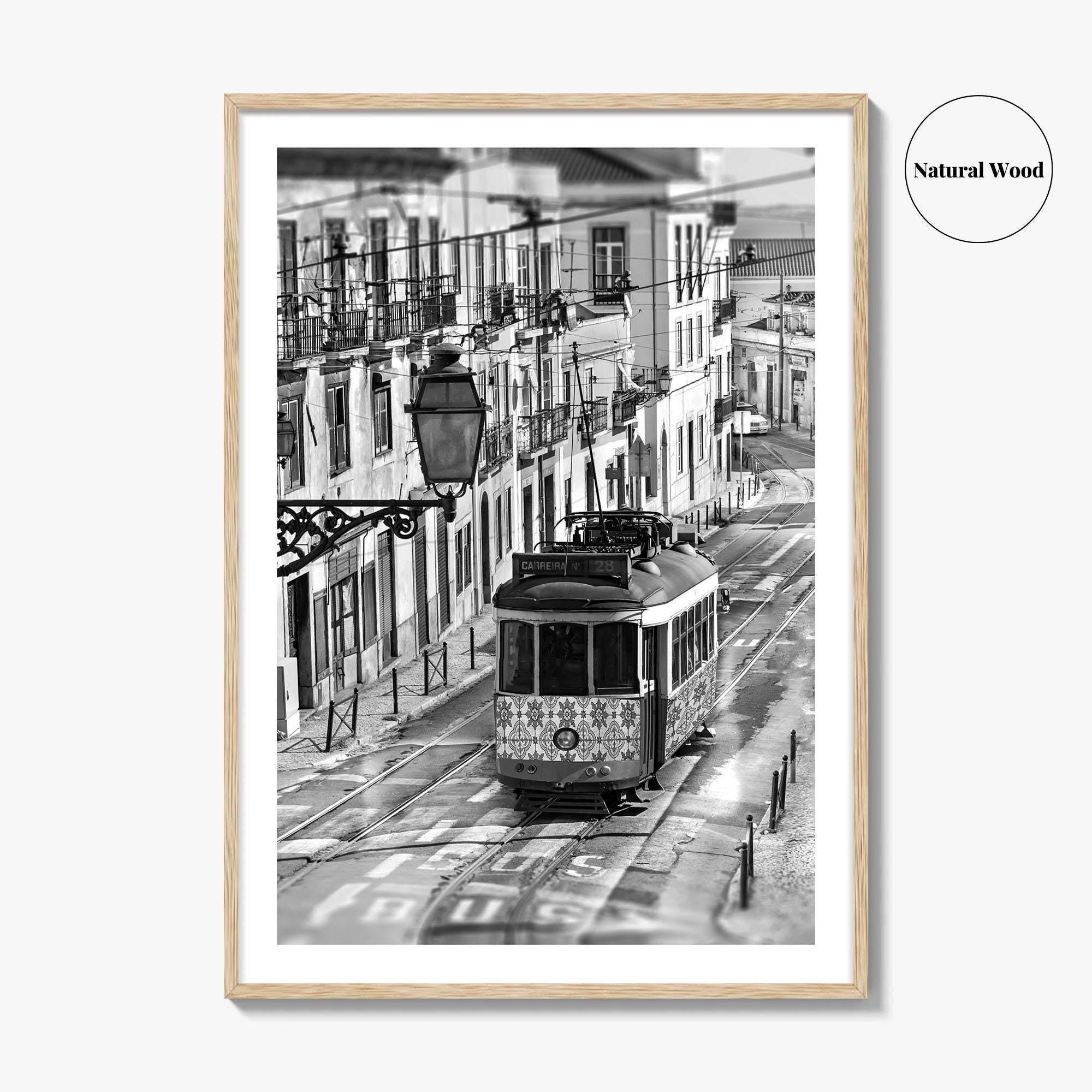 Lisbon Black and White Fine Art Photo Print, Lisboa Portugal Street Wall Decor Poster