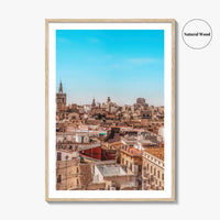 Valencia Fine Art Photo Print, Aerial Panoramic, Spain Wall Decor, Travel Poster