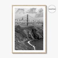 San Francisco Black and White Fine Art Photo Print, Golden Gate Bridge Poster