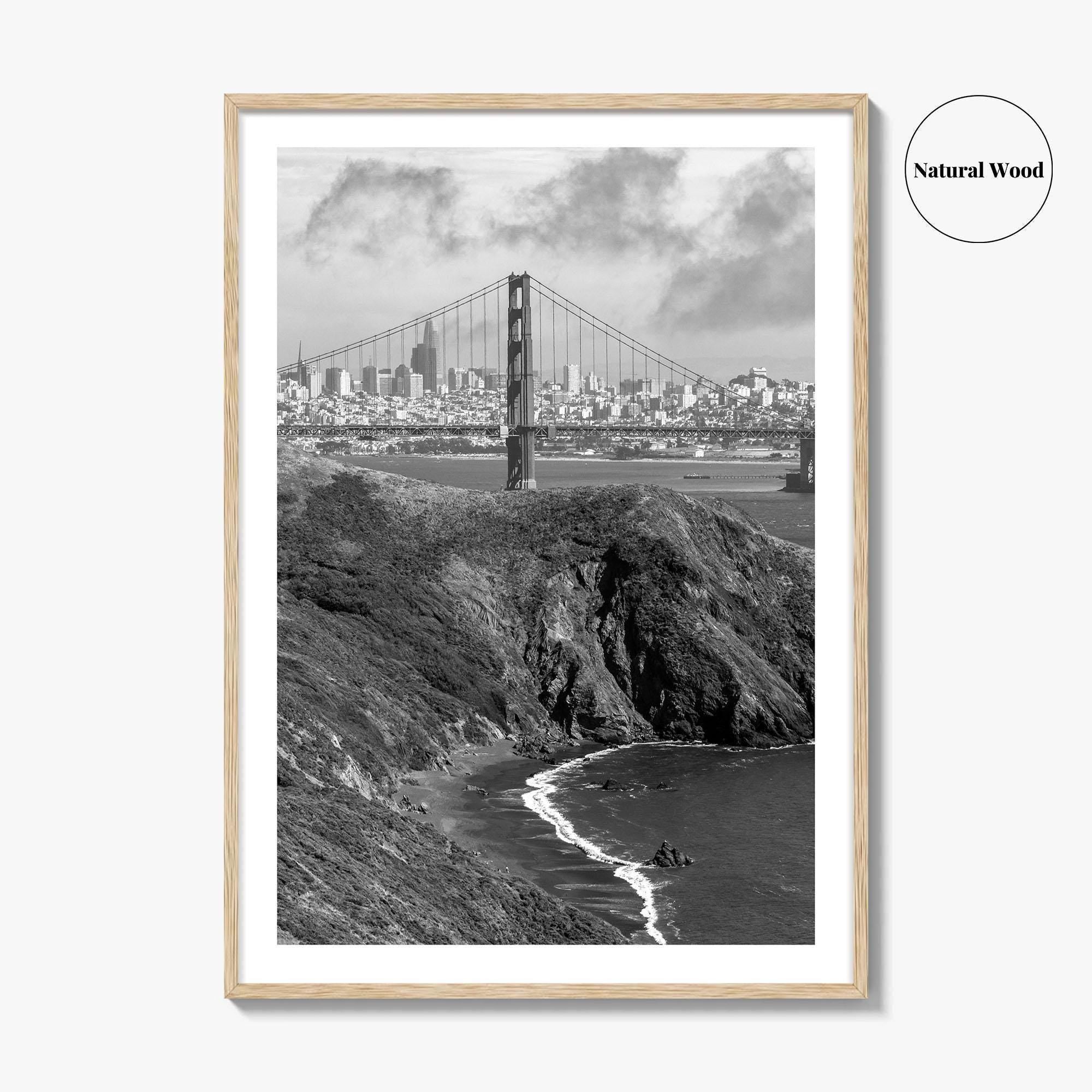 San Francisco Black and White Fine Art Photo Print, Golden Gate Bridge Poster