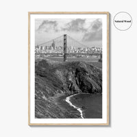 San Francisco Black and White Fine Art Photo Print, Golden Gate Bridge Poster