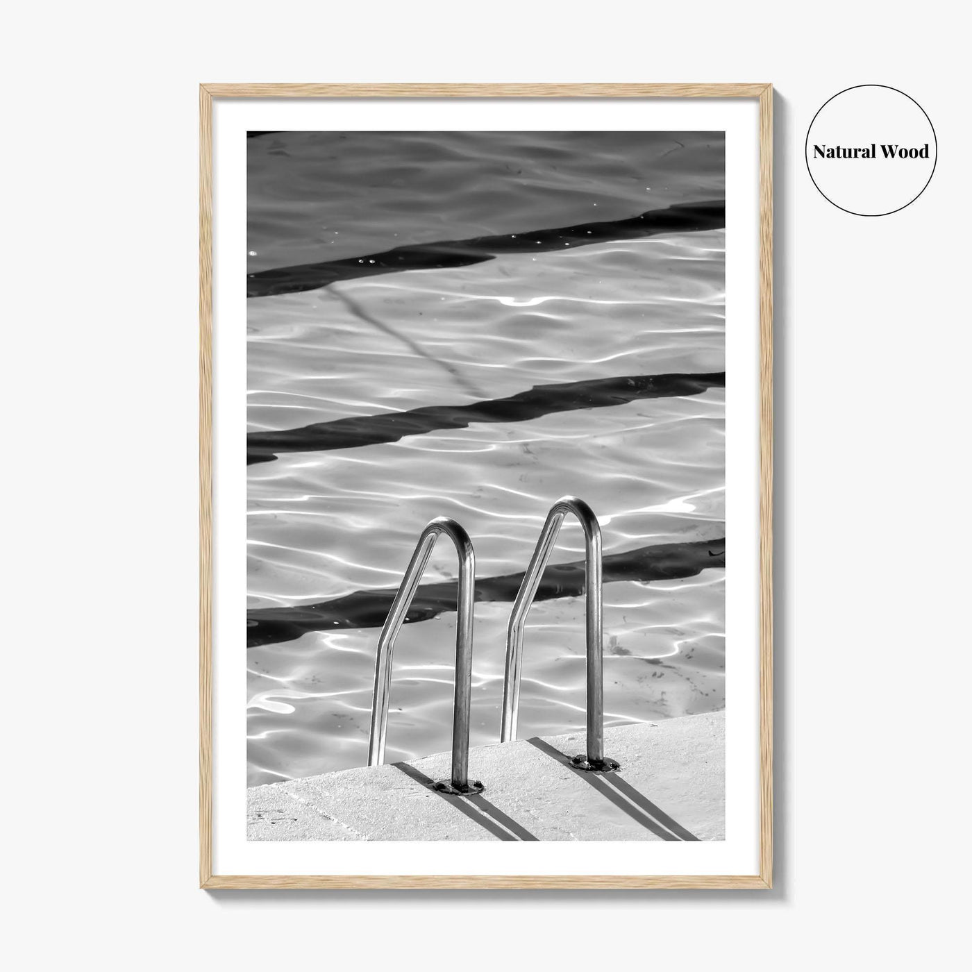 Bondi Beach Black and White Fine Art Photo Print, Sydney Icebergs Pool, Australia Poster