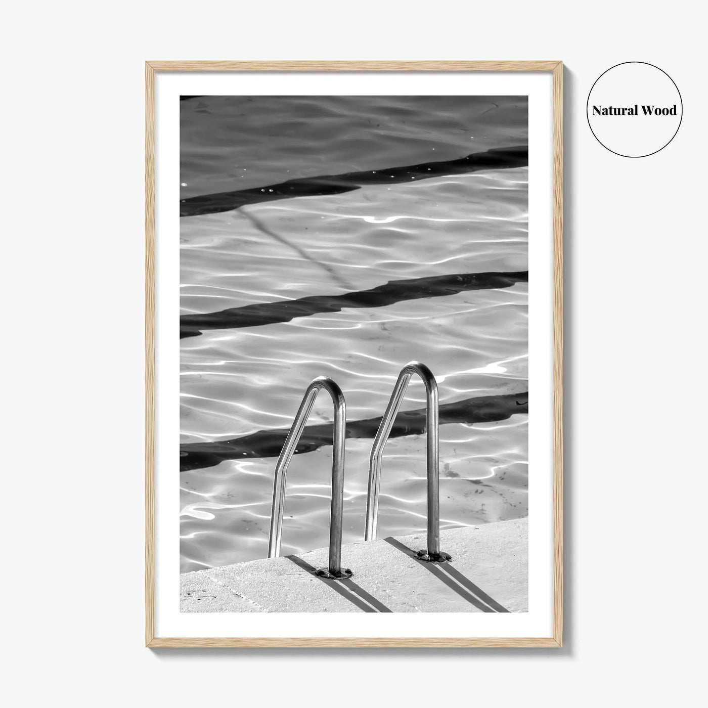 Bondi Beach Black and White Fine Art Photo Print, Sydney Icebergs Pool, Australia Poster