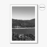 Big Bear Lake Black and White Fine Art Photo Print, San Bernardino Poster