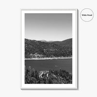 Big Bear Lake Black and White Fine Art Photo Print, San Bernardino Poster
