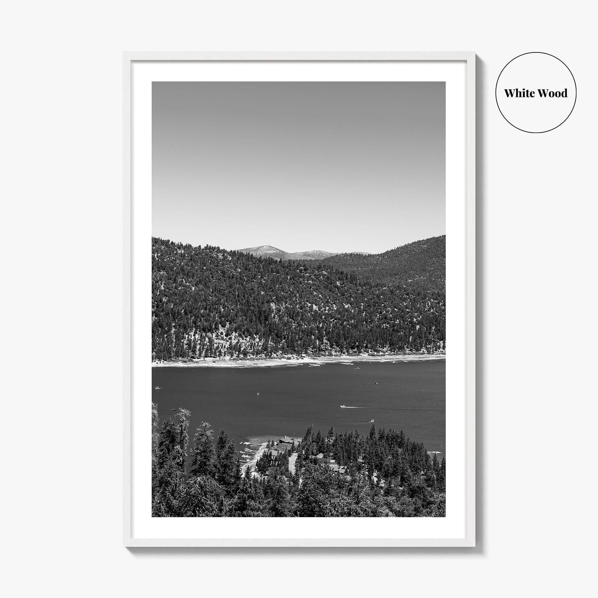 Big Bear Lake Black and White Fine Art Photo Print, San Bernardino Poster
