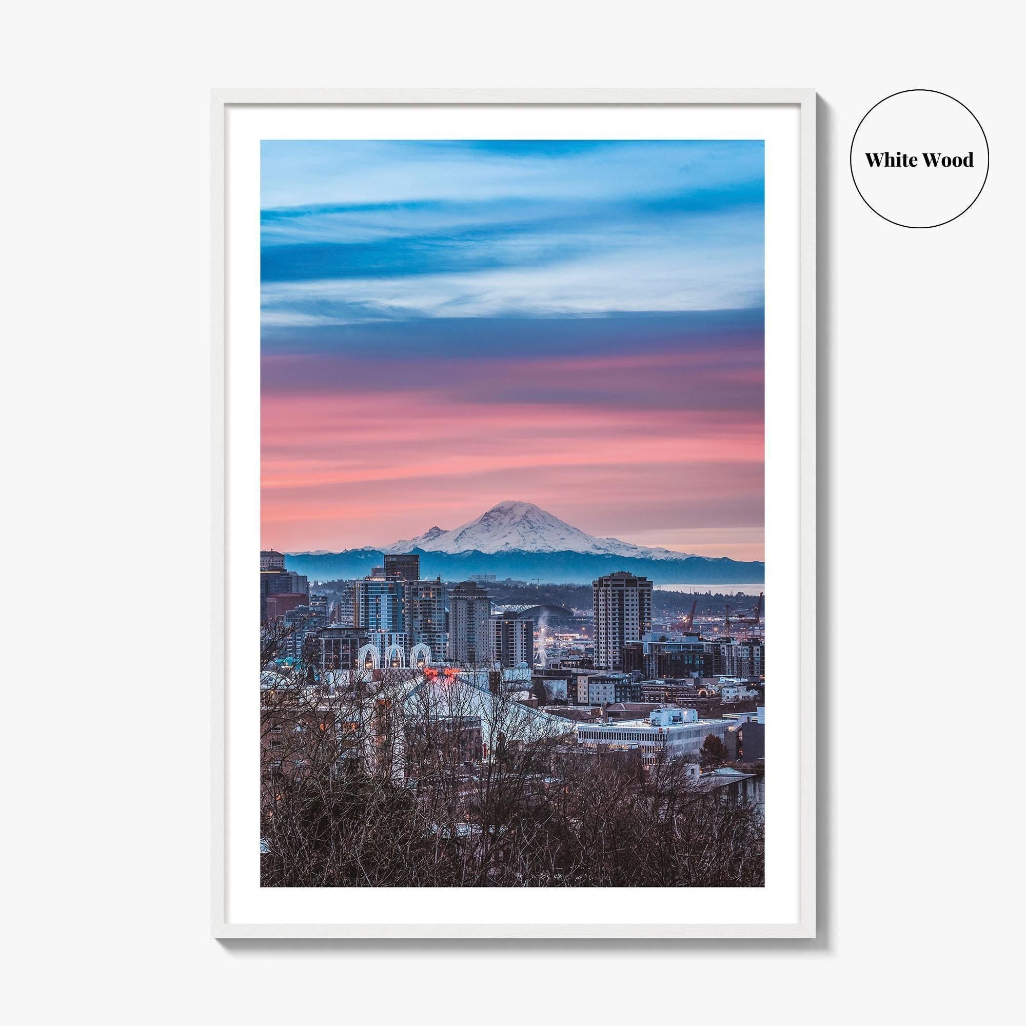 Seattle Skyline Fine Art Photo Print, City Wall Decor Poster, Washington USA