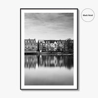 Alexandria Virginia Black and White Fine Art Photo Print, Potomac River Waterfront, USA Poster