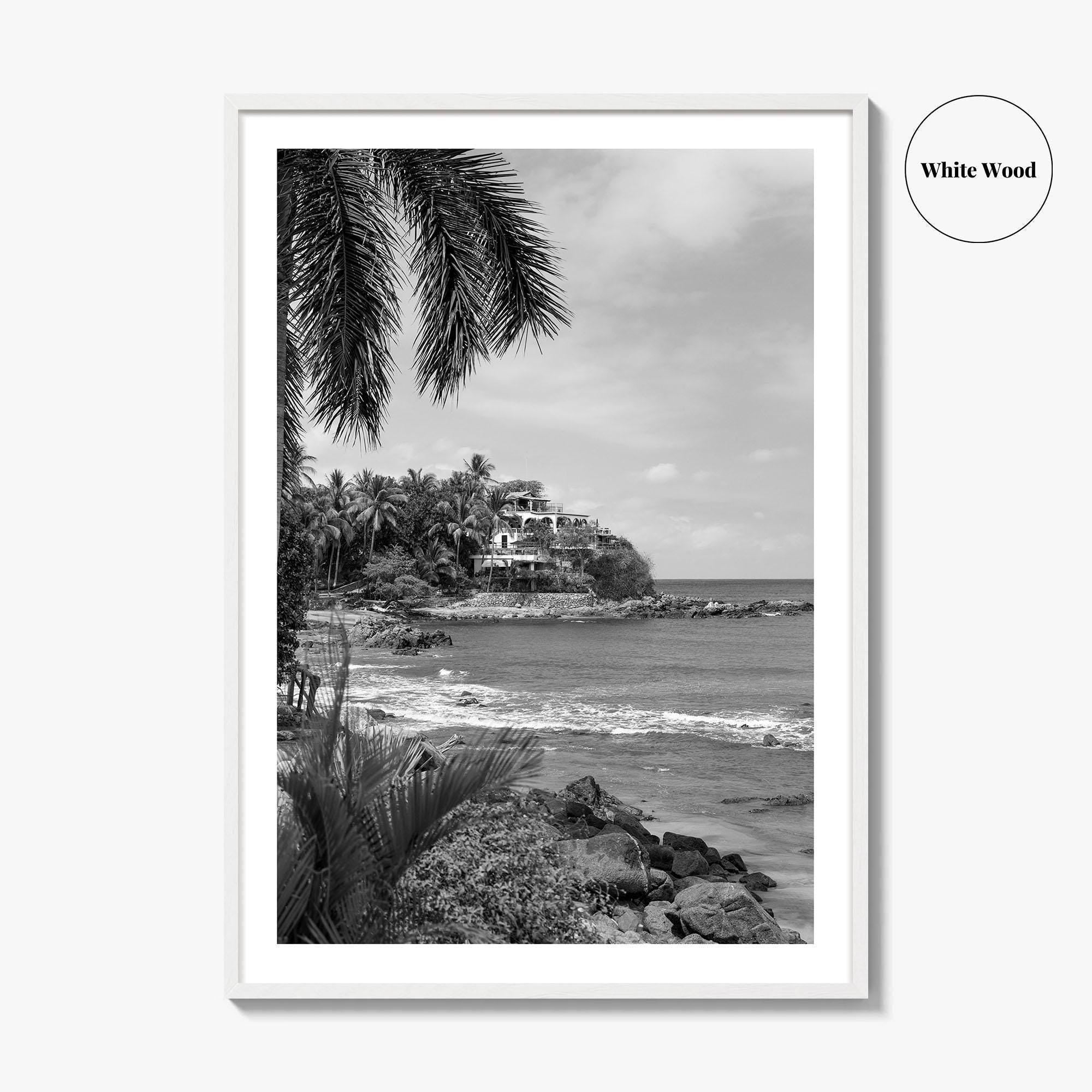 Sayulita Black and White Fine Art Photo Print, Mexico, Riviera Nayarit Wall Decor Poster
