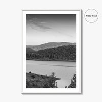 Fort Smith Lake Black and White Fine Art Photo Print, Boston Mountains Arkansas Poster