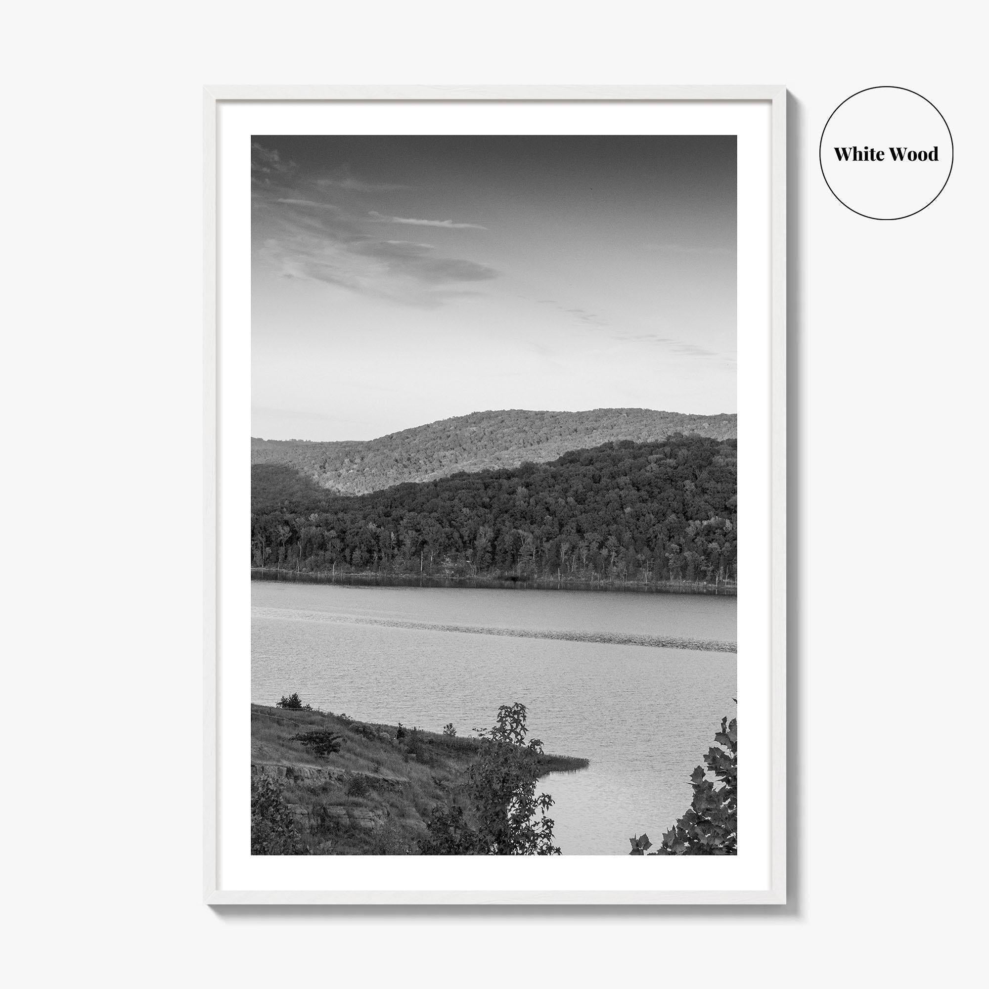 Fort Smith Lake Black and White Fine Art Photo Print, Boston Mountains Arkansas Poster