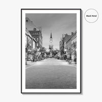 Burlington Black and White Fine Art Photo Print, Vermont, Church Street Marketplace, Poster