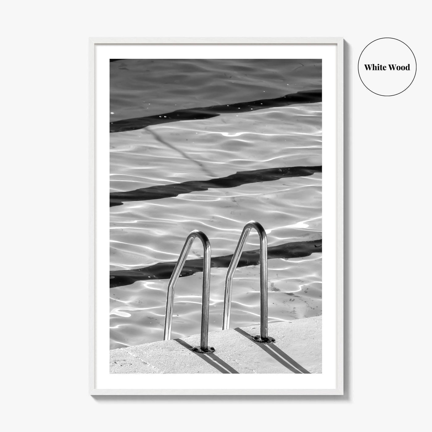 Bondi Beach Black and White Fine Art Photo Print, Sydney Icebergs Pool, Australia Poster