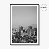 Addis Ababa Skyline Black and White Fine Art Photo Print, Ethiopia Wall Decor Poster
