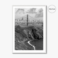 San Francisco Black and White Fine Art Photo Print, Golden Gate Bridge Poster