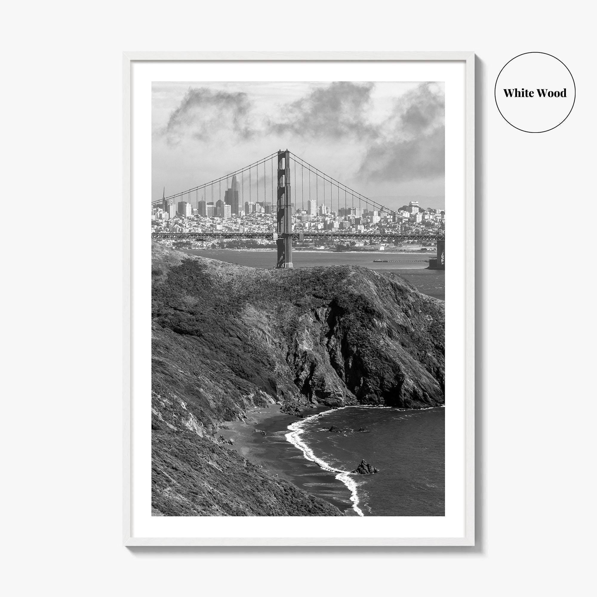 San Francisco Black and White Fine Art Photo Print, Golden Gate Bridge Poster