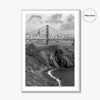 San Francisco Black and White Fine Art Photo Print, Golden Gate Bridge Poster