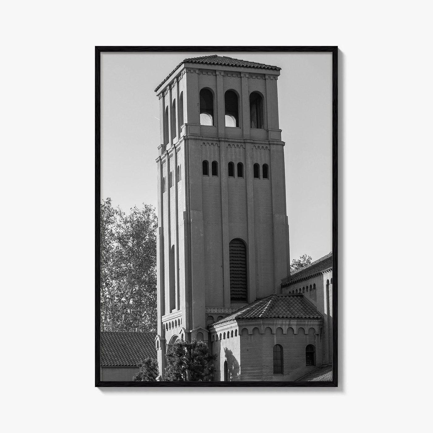 Bakersfield Skyline Black and White Fine Art Photo Print, Poster, California USA