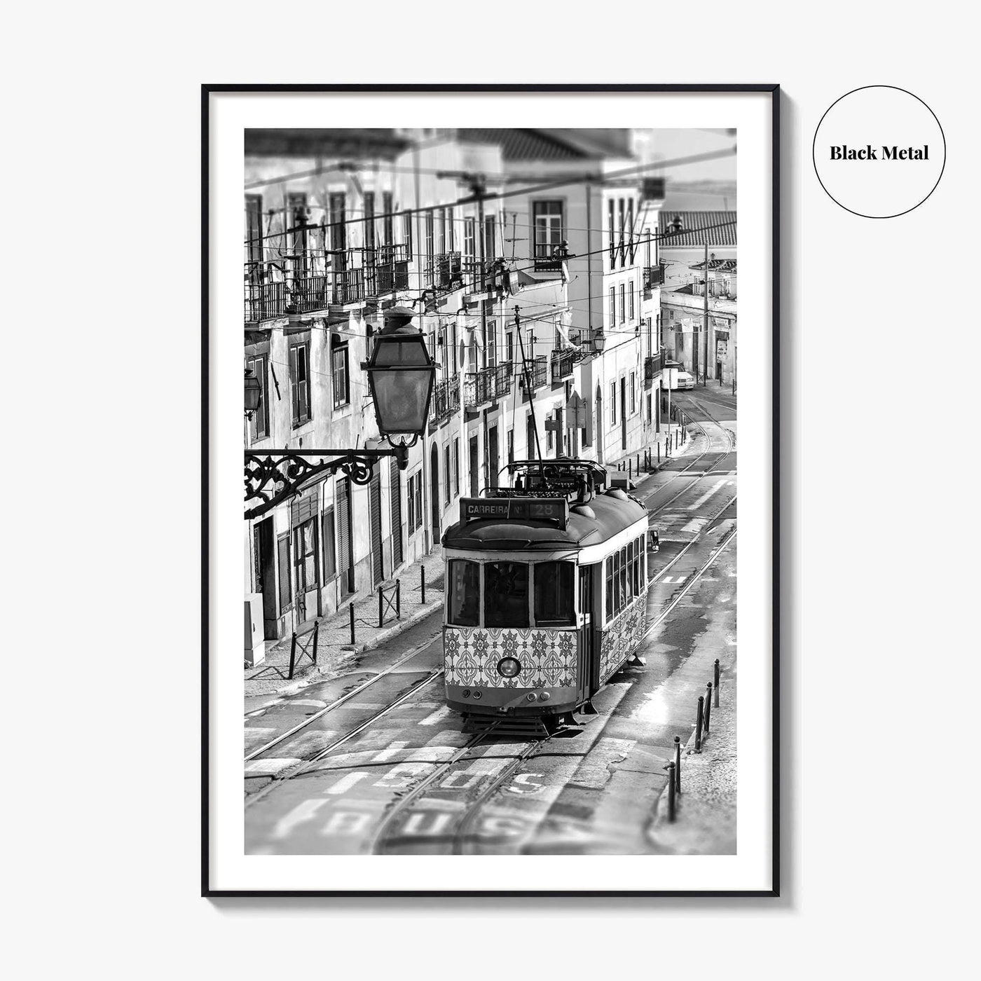 Lisbon Black and White Fine Art Photo Print, Lisboa Portugal Street Wall Decor Poster