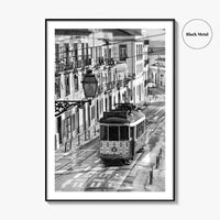 Lisbon Black and White Fine Art Photo Print, Lisboa Portugal Street Wall Decor Poster