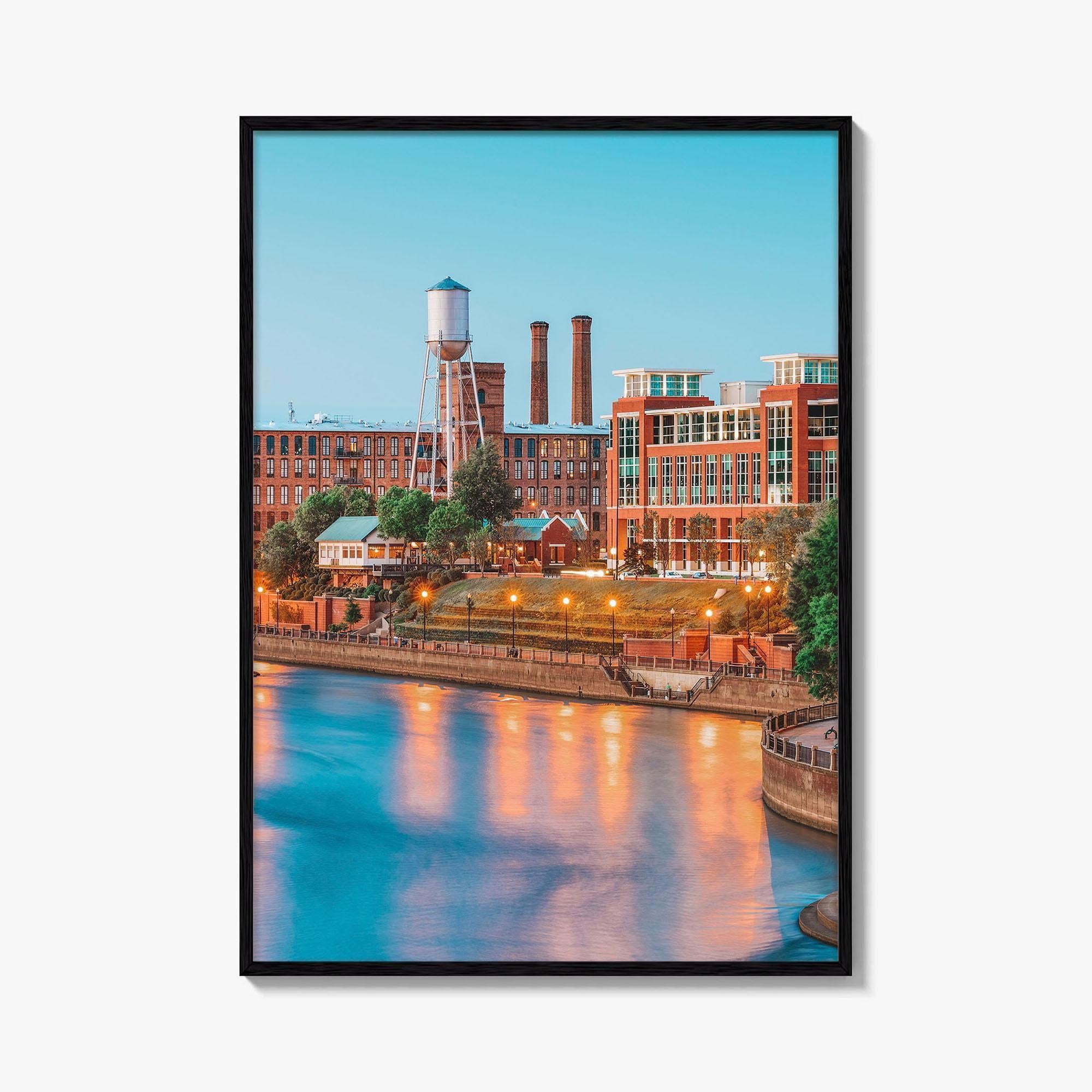 Columbus Georgia Skyline Fine Art Photo Print, Downtown Wall Decor Poster, USA