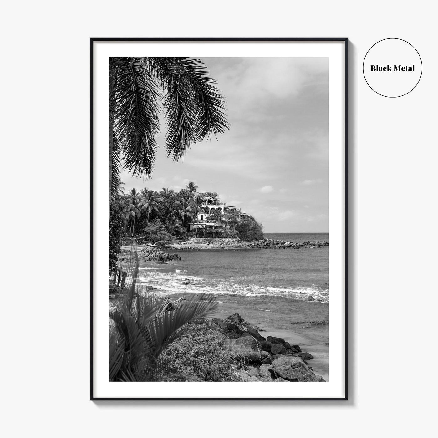 Sayulita Black and White Fine Art Photo Print, Mexico, Riviera Nayarit Wall Decor Poster