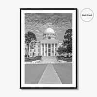 Alabama Black and White Fine Art Photo Print, Montgomery Capitol Poster, USA Poster
