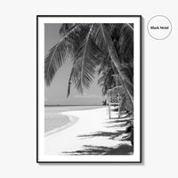 Boracay Island Black and White Fine Art Photo Print, Aklan, Philippines, Beach Wall Poster