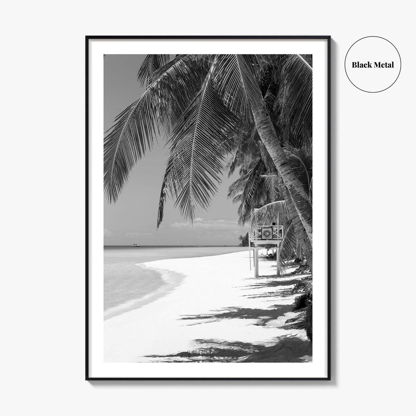 Boracay Island Black and White Fine Art Photo Print, Aklan, Philippines, Beach Wall Poster