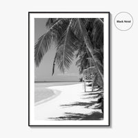 Boracay Island Black and White Fine Art Photo Print, Aklan, Philippines, Beach Wall Poster