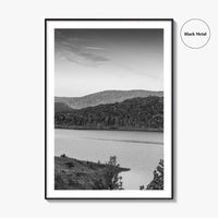Fort Smith Lake Black and White Fine Art Photo Print, Boston Mountains Arkansas Poster